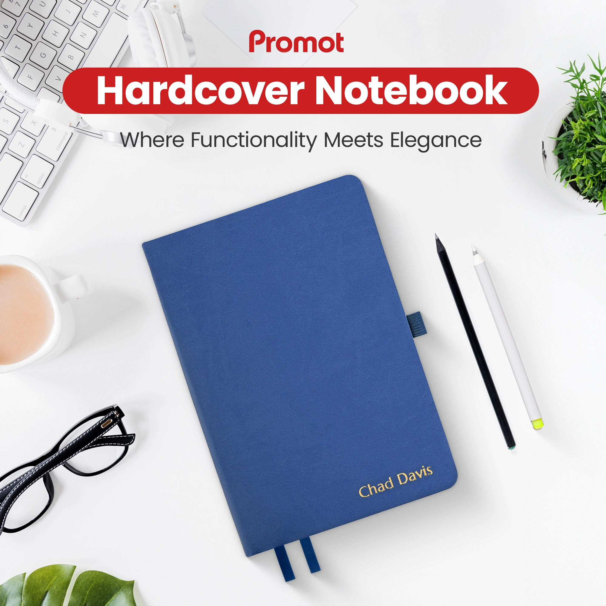 Personalized Journal Notebook - Blue hover